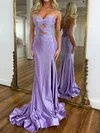 Mermaid Strapless Satin Cut Out Beaded Prom Dresses #Milly020127049