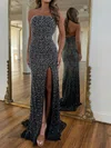 Sheath/Column Strapless Jersey Beaded Prom Dresses #Milly020127050