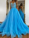 Ball Gown Sweetheart Cut Out Tulle Prom Dresses with Beading #Milly020127061