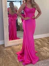 Mermaid Cowl Neck Satin Corset Prom Dresses With Bow #Milly020127082