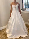 Ball Gown Strapless Satin Beaded Prom Dresses With Bow #Milly020127135
