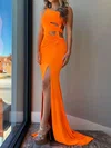 Sheath/Column One Shoulder Jersey Cut Out Prom Dresses With Ruched #Milly020127150