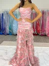 Sheath/Column Sweetheart Floral Tulle Tiered Prom Dresses #Milly020127253