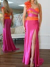 Mermaid One Shoulder Satin Cut Out Prom Dresses #Milly020127318