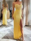 Sheath/Column Sweetheart Chiffon Beaded Prom Dresses With Ruched #Milly020127347