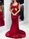 Mermaid Sweetheart Satin Cut Out Prom Dresses With Ruched #Milly020127361