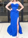 Sheath/Column Strapless Lace Corset Prom Dresses With Ruched #Milly020127452