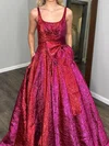 Ball Gown Square Neck Satin Prom Dresses With Bow #Milly020127483