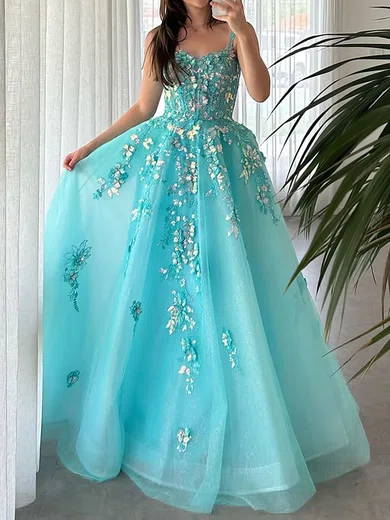 Ball Gown Sweetheart Tulle Prom Dresses With Appliques #Milly020127503
