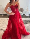 Sheath/Column Strapless Lace Corset Prom Dresses With Appliques #Milly020127601
