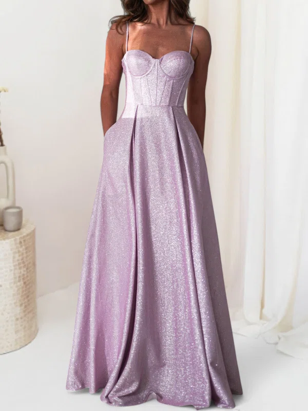Ball Gown Sweetheart Glitter Floor-length Corset Prom Dresses #Milly020127676