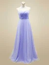 Wholesale Floor-length Tulle with Beading Sweetheart Lavender Bridesmaid Dress #02018044