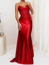 Mermaid V-neck Glitter Prom Dresses With Appliques #Milly020127712