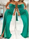 Sheath/Column Cowl Neck Satin Corset Prom Dresses With Beading #Milly020127776