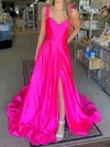 Ball Gown Sweetheart Satin Corset Prom Dresses With Ruched #Milly020127822