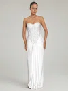 Sheath/Column Sweetheart Chiffon Floor-length Beading Formal Dresses PT02028869