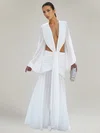 Sheath/Column V-neck Chiffon Floor-length Ruched Formal Dresses PT02028870