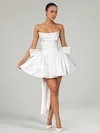 Ball Gown Straight Satin Short/Mini Bow Formal Dresses PT02028871