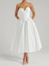 Corset Ball Gown Strapless Satin Bow Long Homecoming Dresses PT02028872