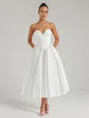 Ball Gown Sweetheart Satin Tea-length Bow Formal Dresses PT02028872