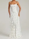 Backless A-line Square Neck Lace Floral Long Homecoming Dresses PT02028873
