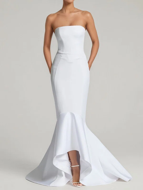 Trumpet/Mermaid Straight Satin Sweep Train Formal Dresses PT02028885