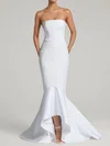 Trumpet/Mermaid Straight Satin Sweep Train Formal Dresses PT02028885