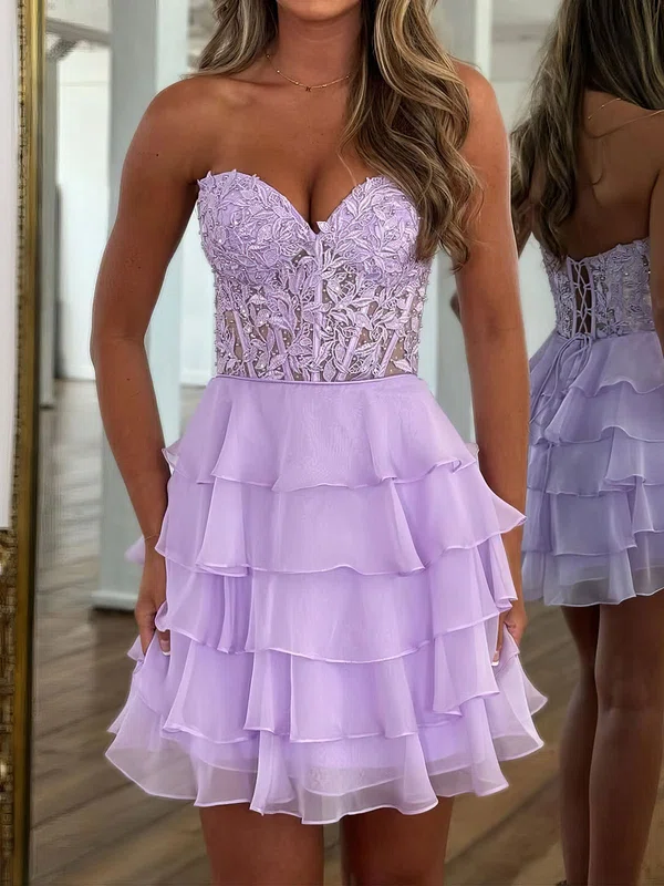 Strapless Skater Tiered Homecoming Dresses #Milly02054816
