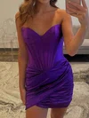 Corset Bodycon Satin Strapless Ruched Homecoming Dresses #Milly02054832