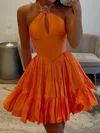 Halter Skater Taffeta Homecoming Dresses #Milly02054836