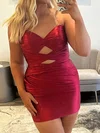 Cut Out Bodycon Satin Strapless Homecoming Dresses #Milly02054854