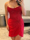 Sparkly Bodycon Strapless Beaded Corset Homecoming Dresses #Milly02054861