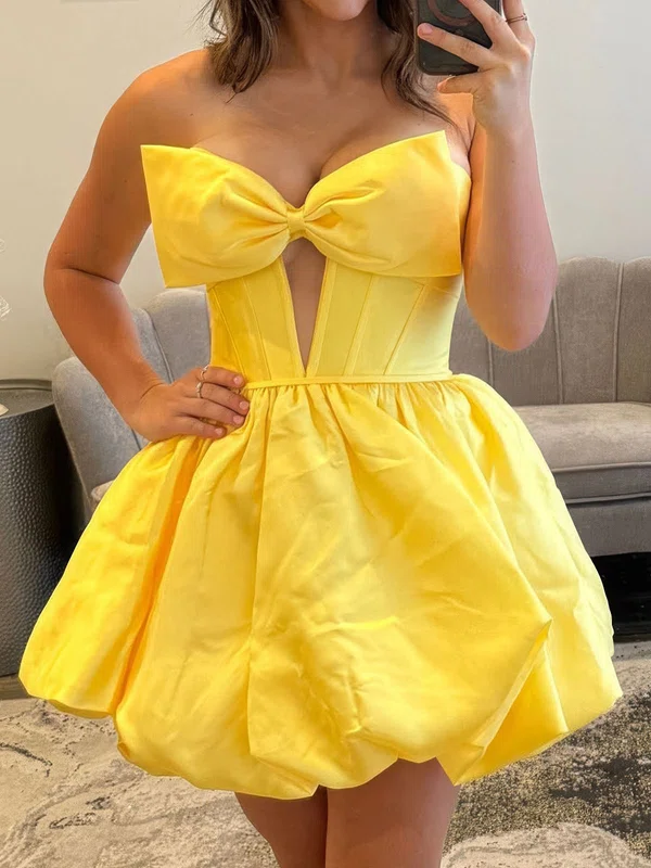 Corset Strapless Skater Satin Homecoming Dresses #Milly02054862