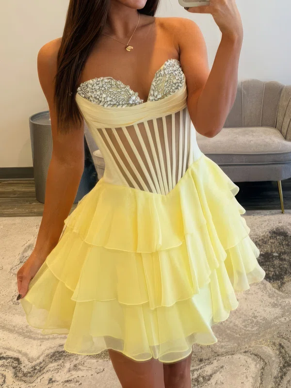 Corset Skater Sweetheart Tiered Homecoming Dresses #Milly02054875