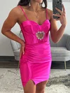 Corset Cut Out Bodycon Sweetheart Satin Homecoming Dresses #Milly02054880