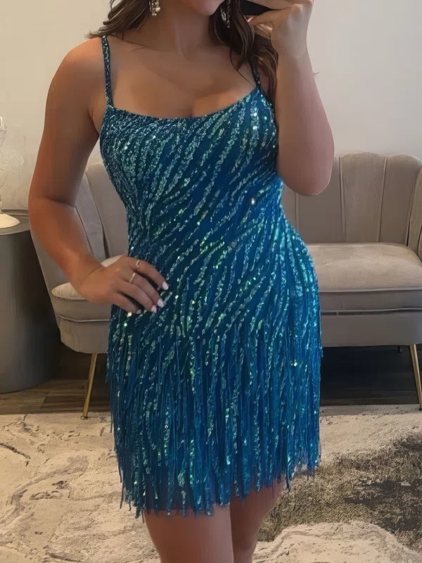 Sparkly Bodycon Scoop Neck Sequin Homecoming Dresses #Milly02054885