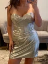 Corset Bodycon Metallic Strapless Ruched Homecoming Dresses #Milly02054900