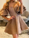 Glitter Skater Sweetheart Satin Homecoming Dresses #Milly02054905