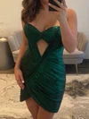 Cut Out Bodycon Metallic Strapless Homecoming Dresses #Milly02054906