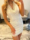 Sparkly Bodycon Halter Sequin Homecoming Dresses #Milly02054913