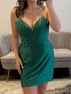 Corset Bodycon V-neck Satin Homecoming Dresses #Milly02054919