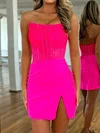 Corset Bodycon Strapless Beaded Homecoming Dresses #Milly02054927