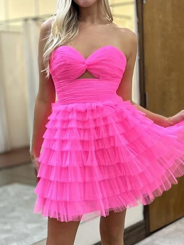 Sweetheart Skater Tulle Tiered Homecoming Dresses #Milly02054948