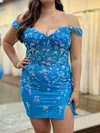 Plus Size Off-the-shoulder Bodycon Lace Homecoming Dresses #Milly02054952