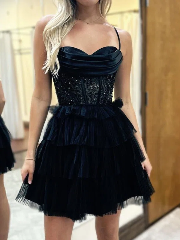 Corset Sweetheart Skater Tulle Tiered Homecoming Dresses #Milly02054961