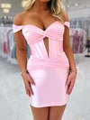 Corset Off-the-shoulder Bodycon Satin Ruched Homecoming Dresses #Milly02054966