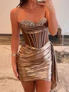 Corset Sweetheart Metallic Bodycon Homecoming Dresses #Milly02055030