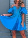 Corset A-line Sweetheart Satin Homecoming Dresses #Milly02055034