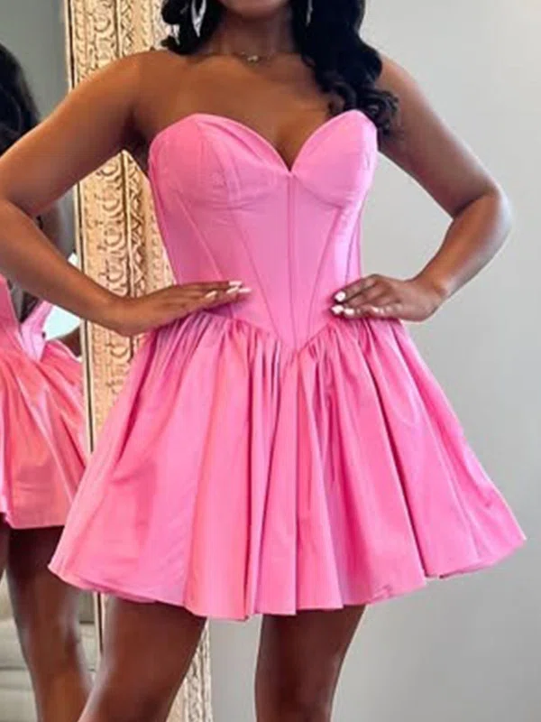 Corset A-line Taffeta Strapless Homecoming Dresses #Milly02055039