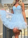 Corset A-line Sweetheart Tulle Appliques Homecoming Dresses #Milly02055041